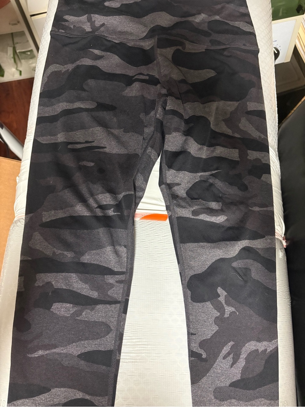 Tuff Athletics Black & Gray Camo Leggings